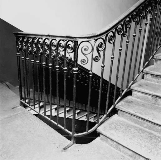 Détail de la rampe d'escalier