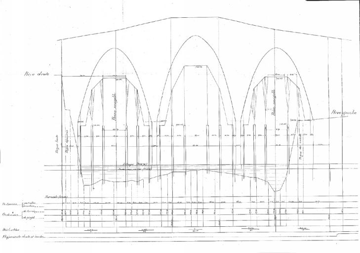 Plan de la passerelle de l'exposition de 1914