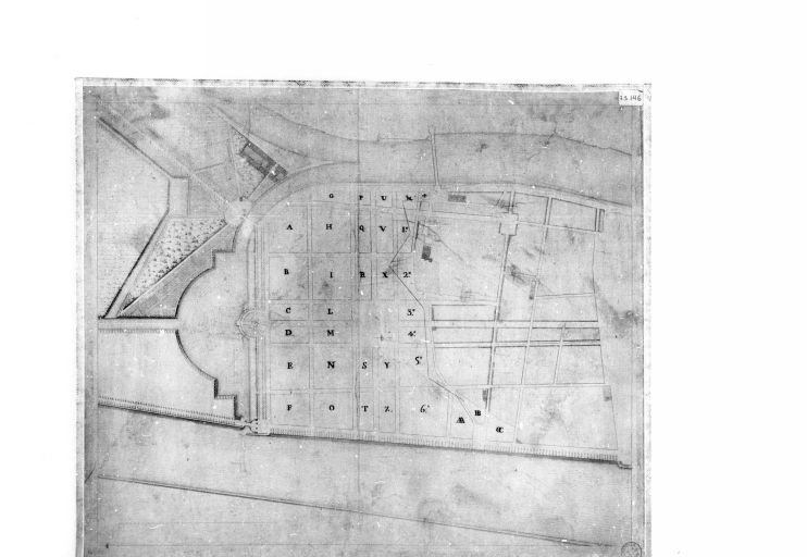 Plan de distribution du quartier Perrache, [vers 1782]