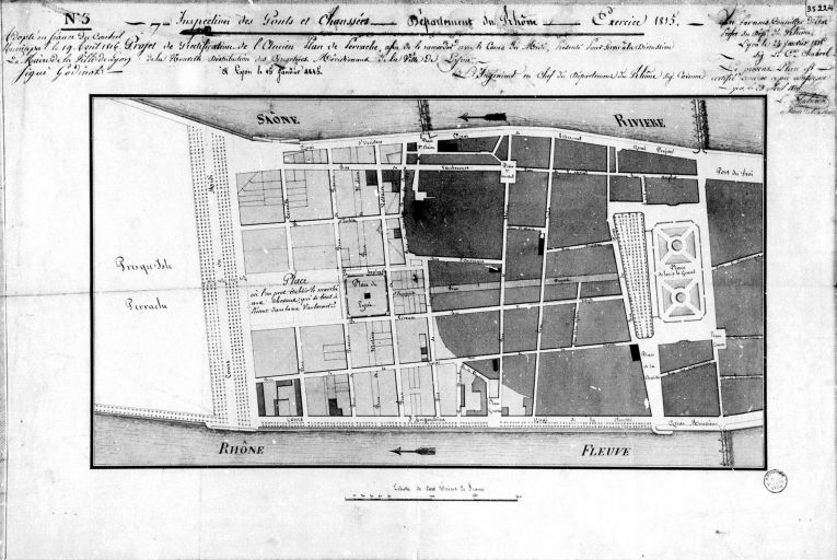 Plan du cours du Midi / L. Flacheron, 15 janvier 1815