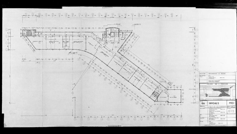 Plan du troisième étage carré