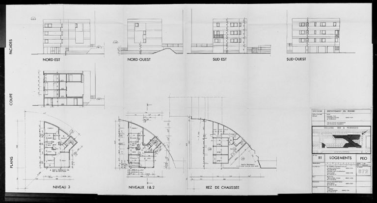 Logements : plans, coupes, élévations