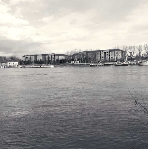 Vue d'ensemble depuis la rive droite de la Saône