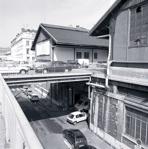 Vue d'ensemble des bâtiments de la compagnie des wagons-lits depuis le sud-ouest