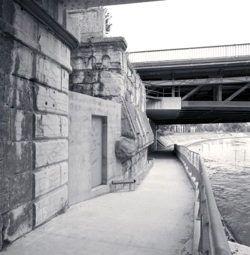 Vestiges du départ des anciens ponts