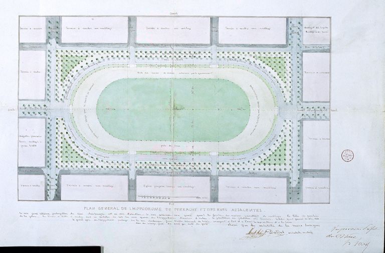 Plan général de l'Hippodrome, par Dardel et Montrobert, 1841