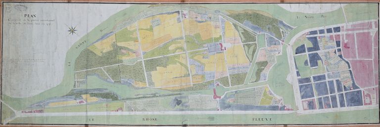 Plan géométral de la partie méridional de la ville de Lyon levé en 1791