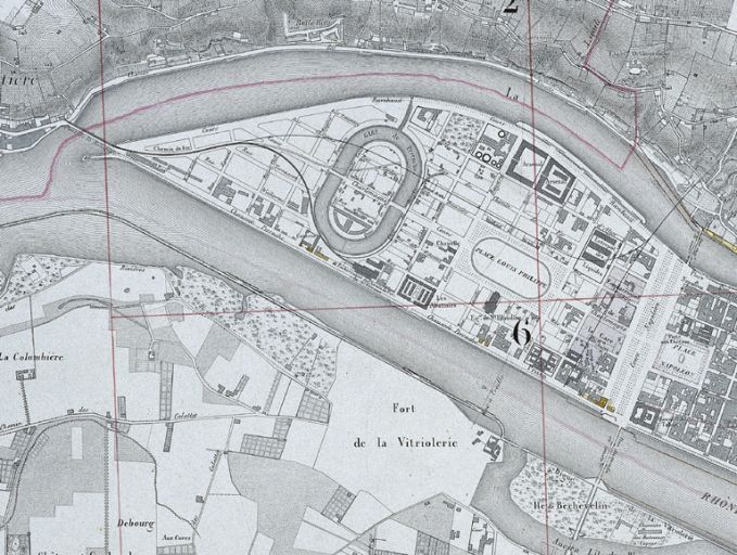 Plan topographique de la Ville de Lyon... / Dardel, 1853. Détail