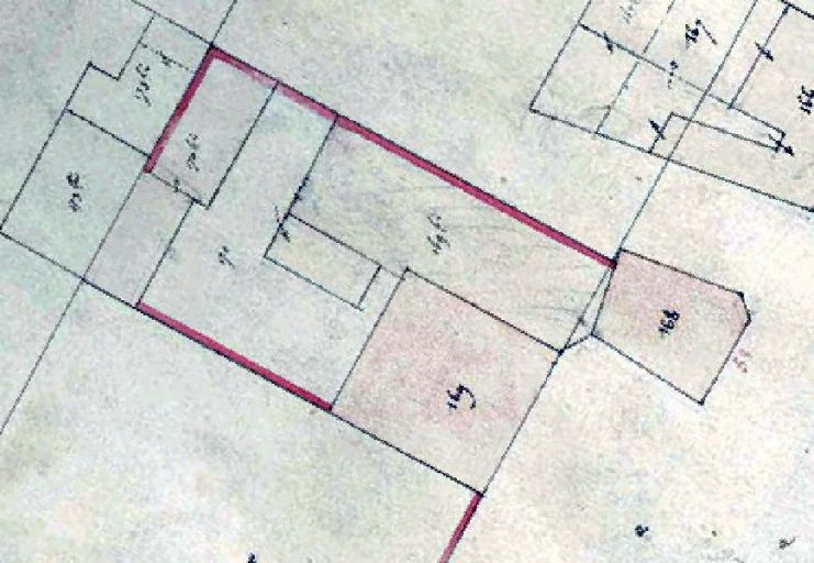 Plan cadastral, 1831. Feuille 1008. Détail