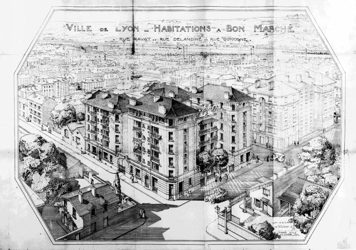 Ville de Lyon - Habitations à bon marché. Projet / L. Lambert et fils, 15 décembre 1922