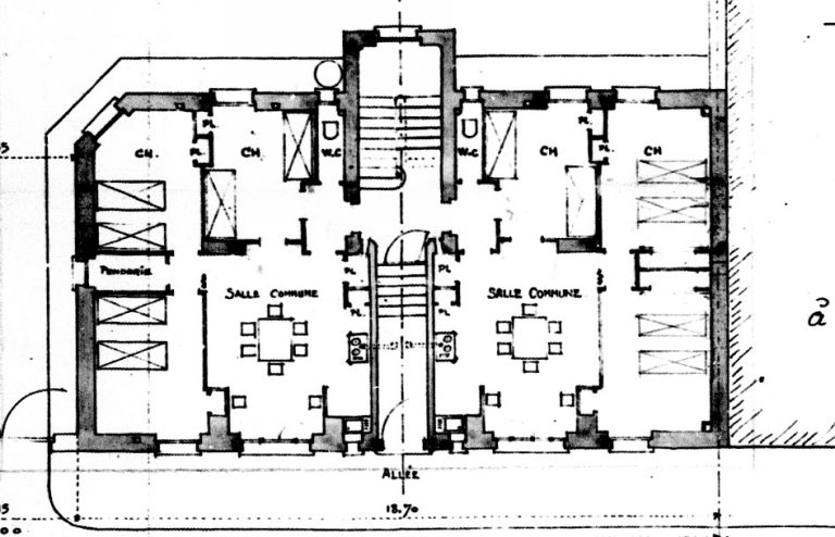 Plan d'un appartement. Extrait du plan général / L. Lambert et fils, 15 octobre 1922