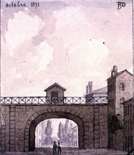 Rue Dugas-Montbel. Dessin / Paul Saint-Olive, 1871