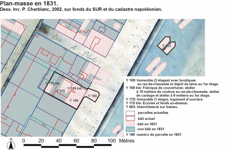 Plan-masse de l'édifice en 1831