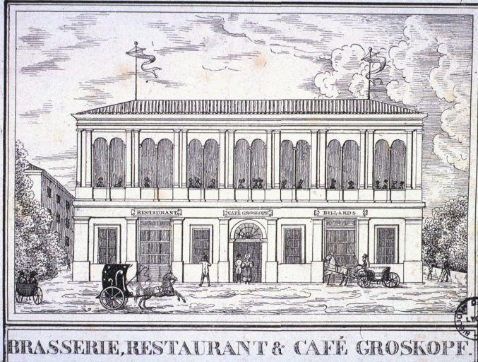 Brasserie Groskopf. Lith. Béraud, [vers 1835]