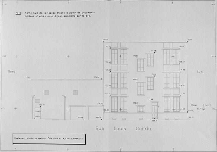 Plan façade Louis Guérin