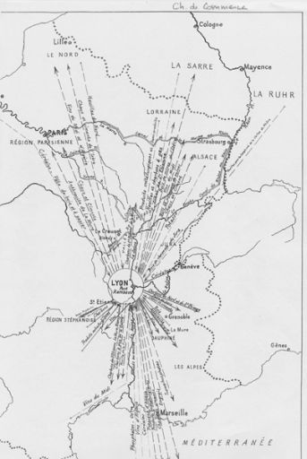 Carte du trafic du port en 1971