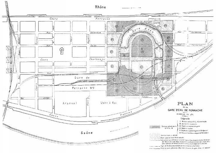 Plan de la gare d'eau, 1902