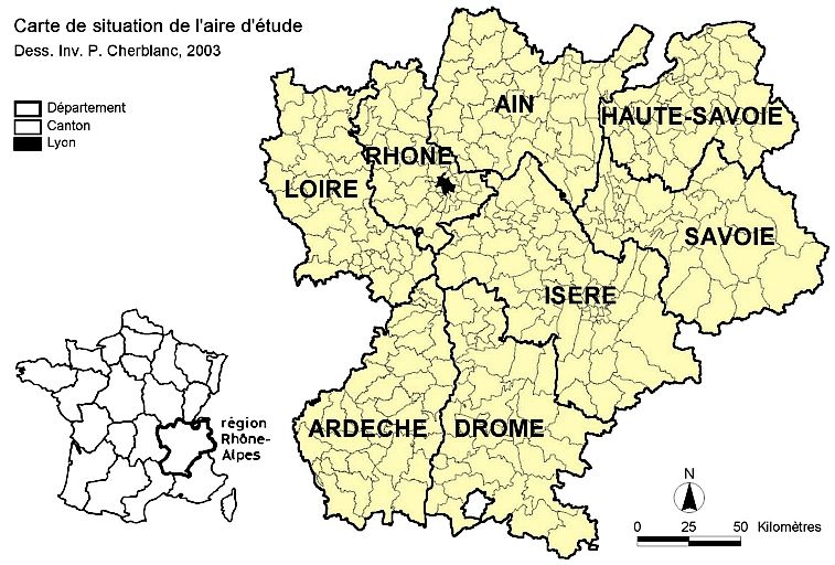 Carte de situation de l'aire d'étude.