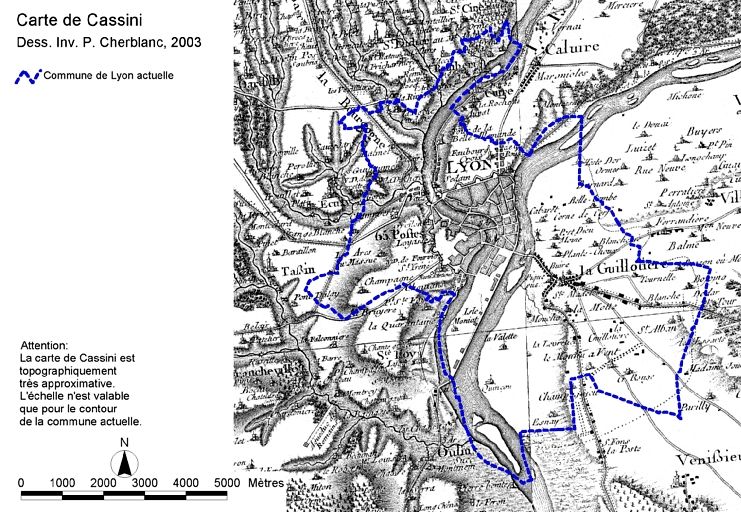 Carte de Cassini, milieu 18e siècle