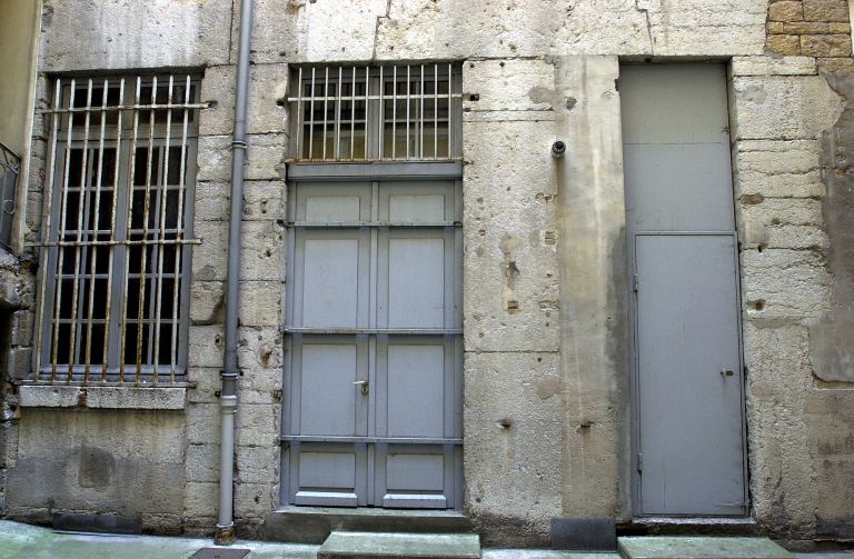 Deuxième cour, élévation du troisième corps de bâtiment, rez-de-chaussée.