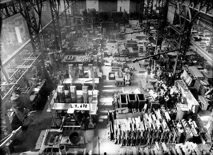 Vue intérieure des ateliers, vidéralp 1932