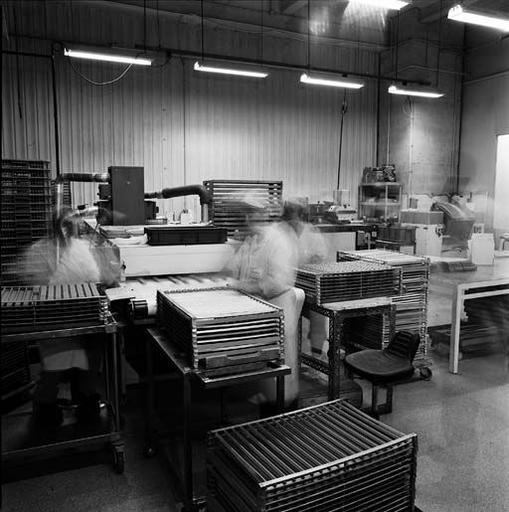 Salle de sèchage des coussins de Lyon