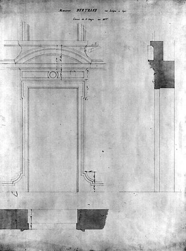 Feuille 17, Croisée du 1er étage au 1/10e, par H. Feuga, 1869.