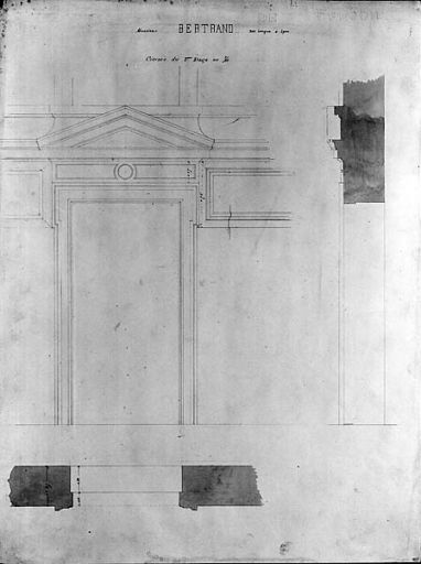 Feuille 18, Croisée du 2e étage au 1/10e, par H. Feuga, 1869.