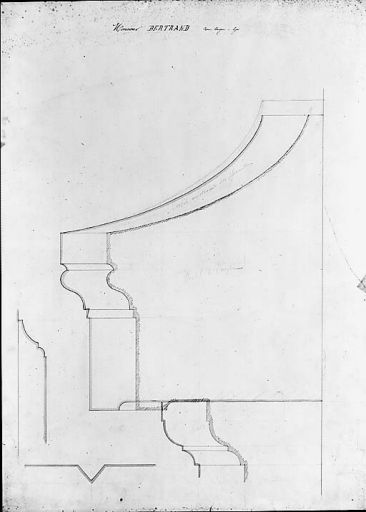 Feuille 22, [Profils de la mouluration], par H. Feuga, 1869.