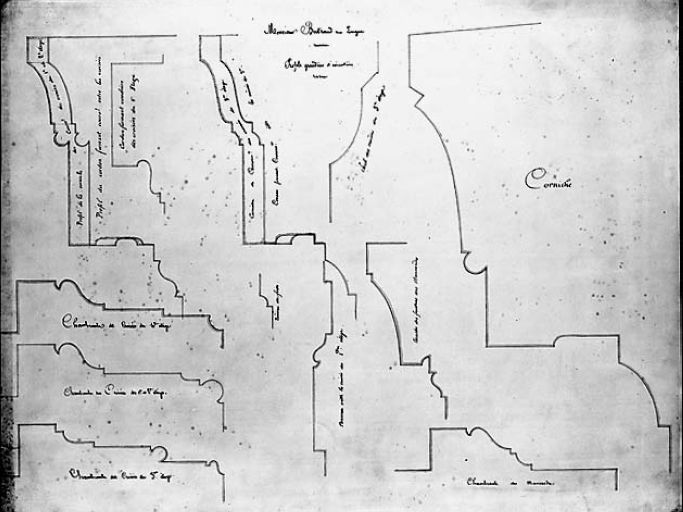 Feuille 23, Profils grandeur d'exécution, par H. Feuga, 1869.