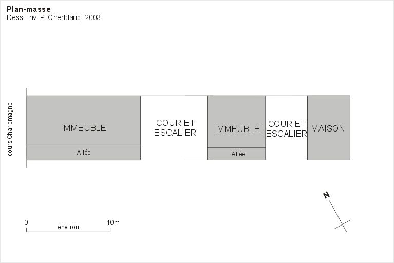 21 cours Charlemagne. Plan masse