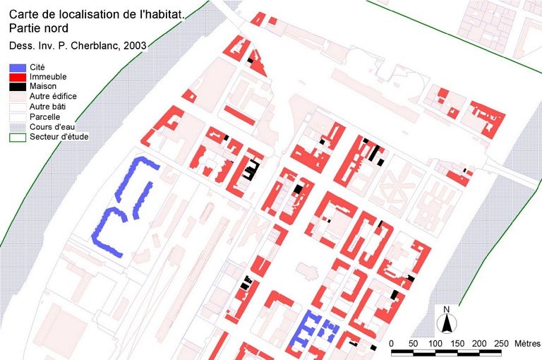 Carte de localisation de l'habitat. Partie nord