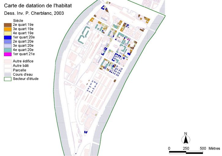 Carte de datation de l'habitat