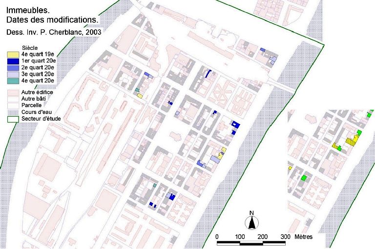 Immeubles. Dates des modifications