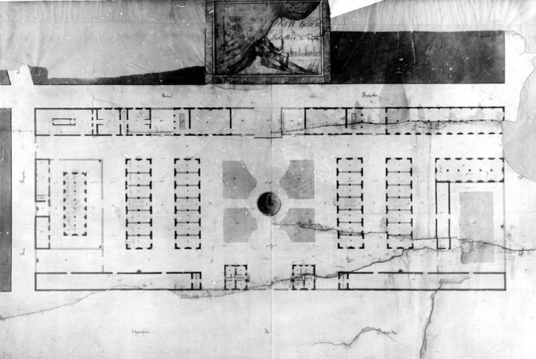 Plan de l'abattoir. Projet, vers 1827