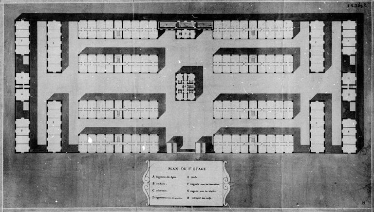 Projet d'abattoir. Plan du 1er étage, [vers 1830]