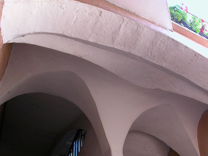 Escalier, voûte d'un repos.