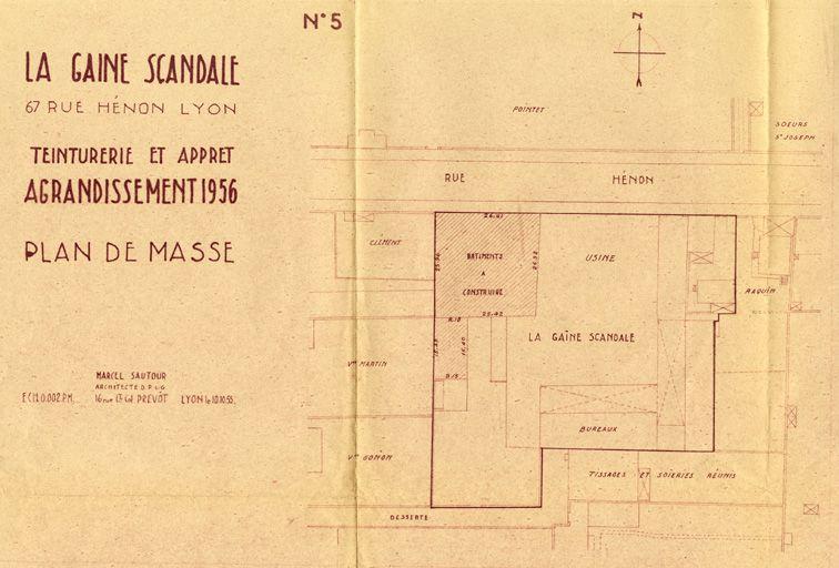 Plan masse agrandissement 1956