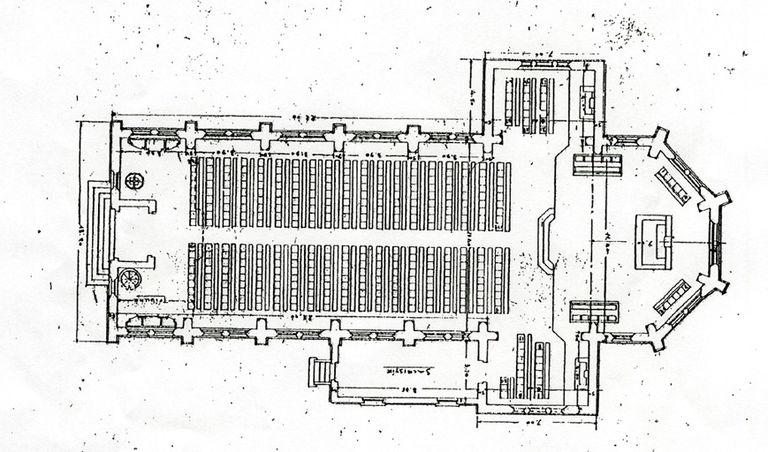 Plan au sol de l'église