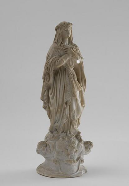 Statuette de Notre-Dame de Fourvière, vue de face.