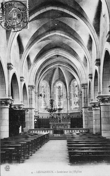 4. - LEZIGNEUX. - Intérieur de l'Eglise.