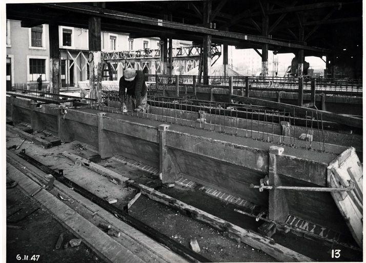 Construction de la halle SNCF (archives SNCF)