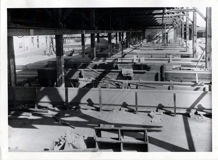 Construction de la halle : coulage du béton
