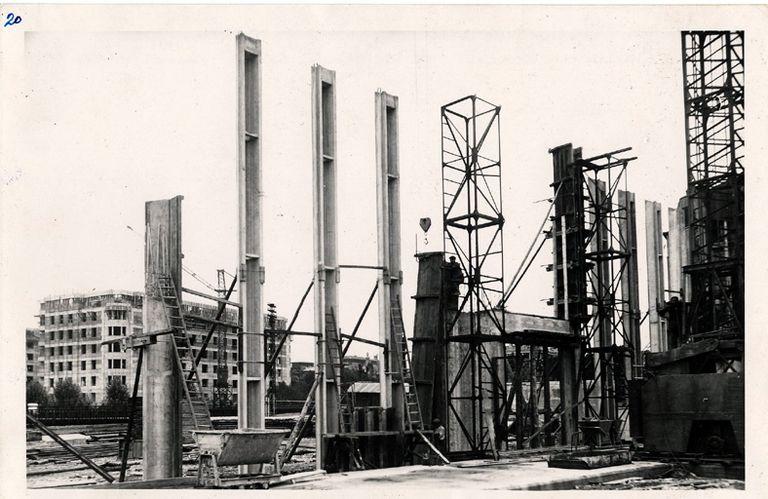 Montage des pilier en béton