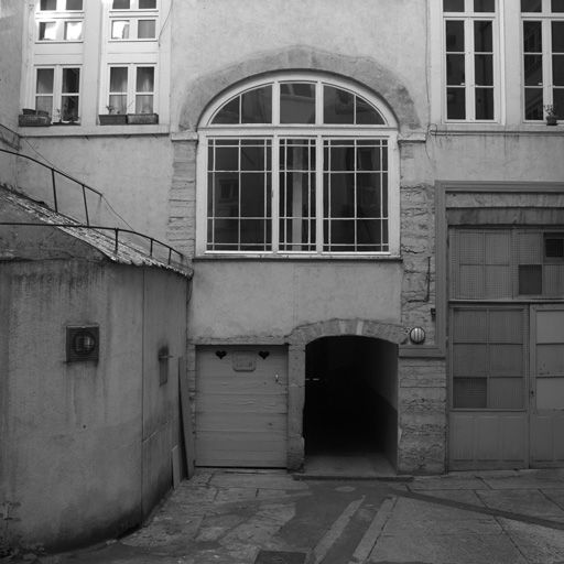 Premier bâtiment, élévation sur cour, rez-de-chaussée.
