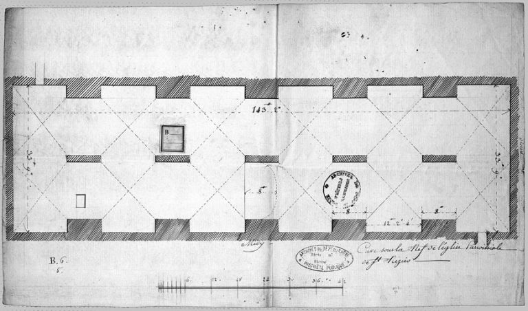 Cave sous la nef de l'église parroissiale de St-Nizier, par Charles-Antoine Roche et Cire Decrénice, 1777-1778.