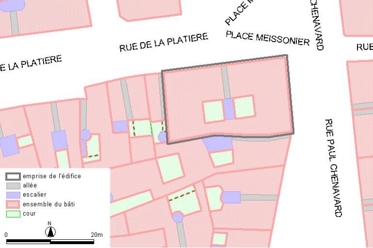 Plan-masse, d'après le système urbain de référence, version 1999.