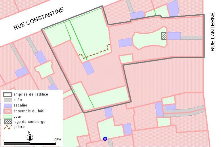 Plan-masse, d'après le système urbain de référence, version 1999.
