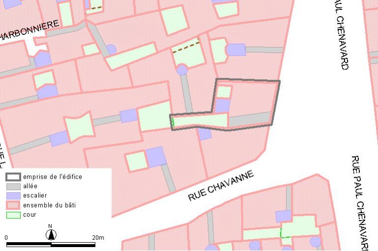 Plan-masse, d'après le système urbain de référence, version 1999.