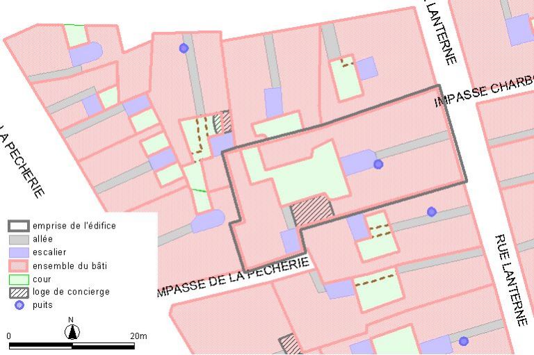 Plan-masse, d'après le système urbain de référence, version 1999.